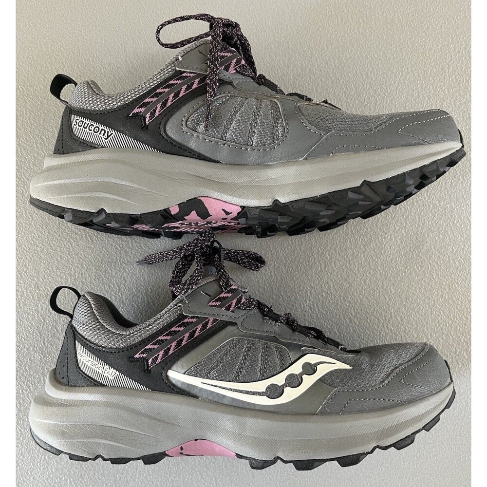Saucony Excursion TR17 Womens 8.5W Wide Running Shoes Cinder Gray Gorpcore Y2K